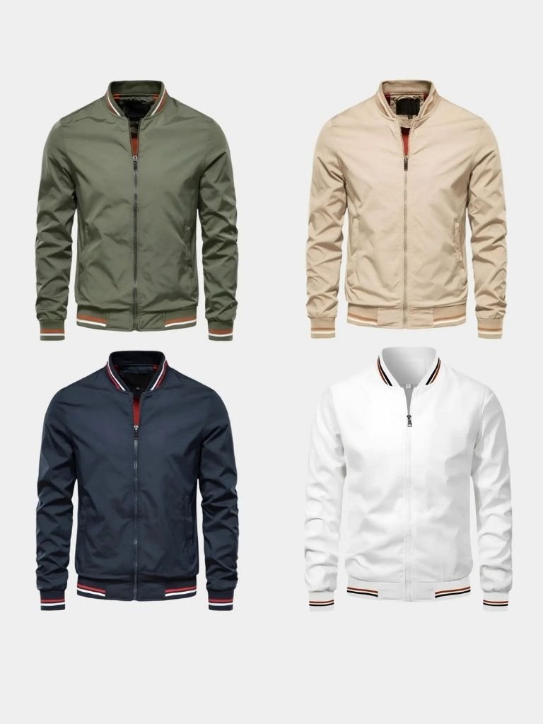 Casual Bomber Jacket - Casa  Laro CASA LARO