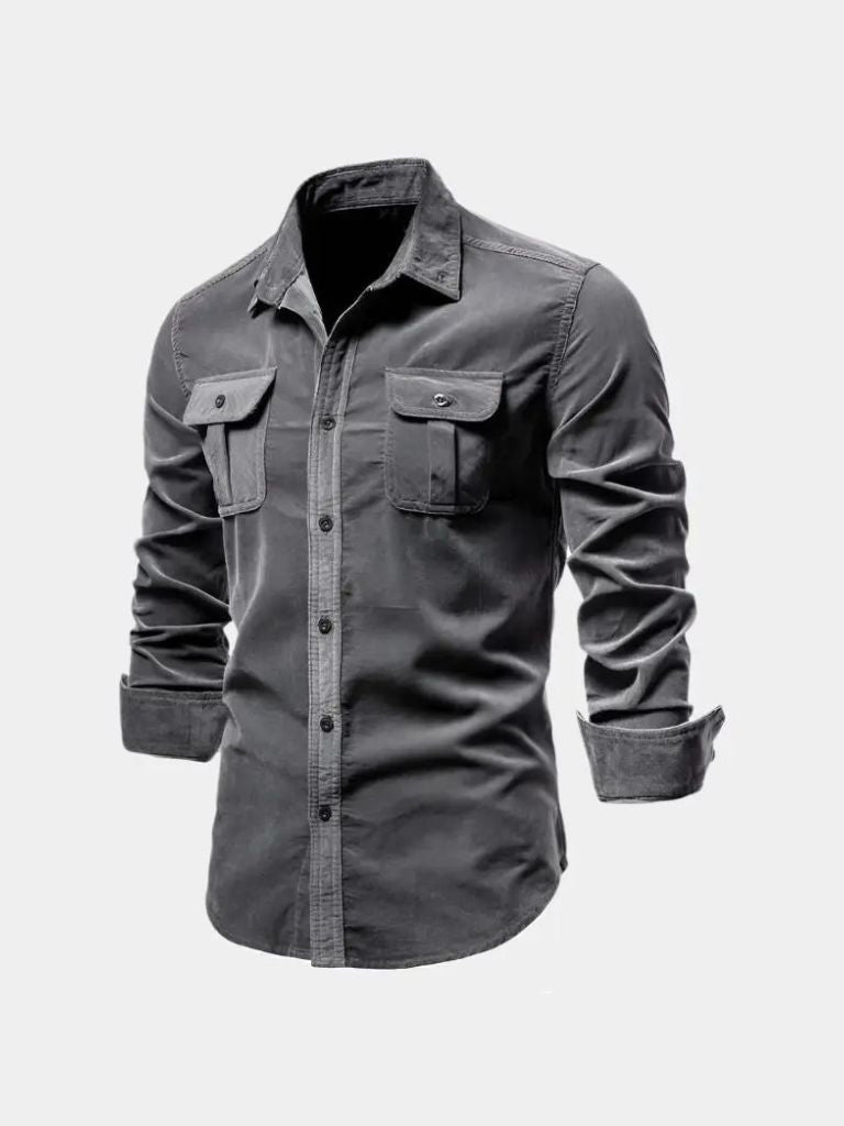 Casual Business Corduroy Shirt - Casa  Laro CASA LARO