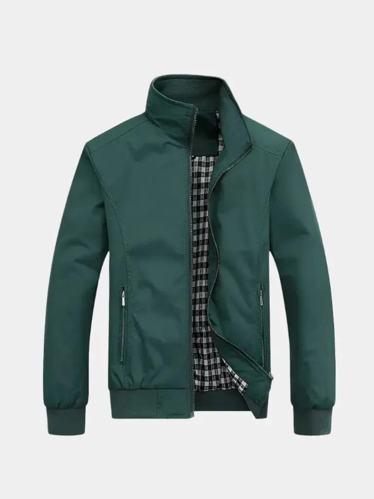 Casual Solid Bomber Jacket - Casa  Laro CASA LARO