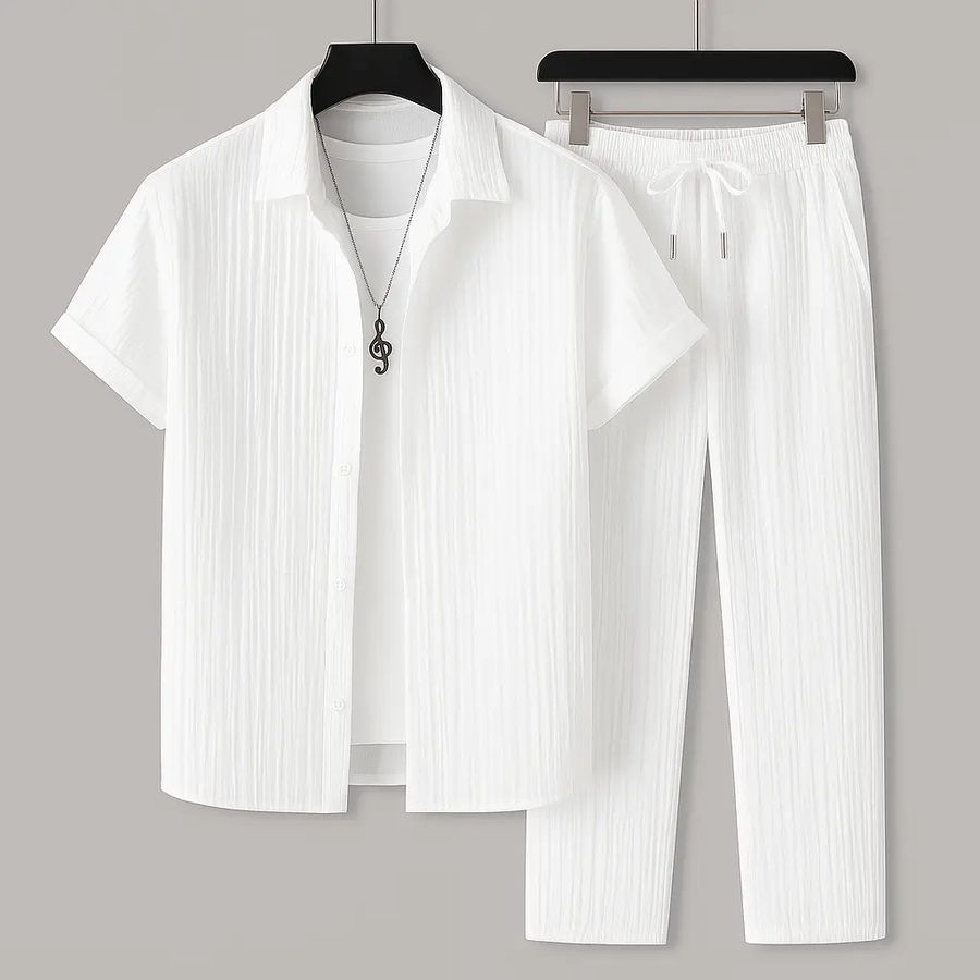 Cavari Relaxed Linen - Two-Piece Set CAAYWORLD