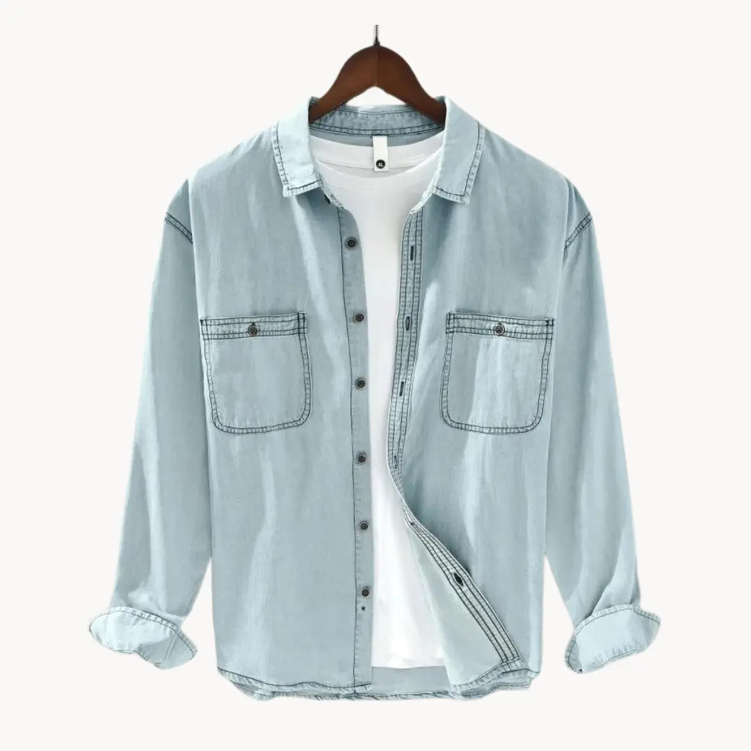 Chambray Western Button-Down - Shirt CASA LARO