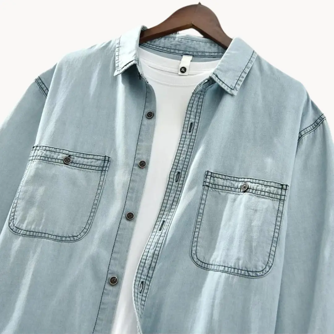Chambray Western Button-Down - Shirt CASA LARO