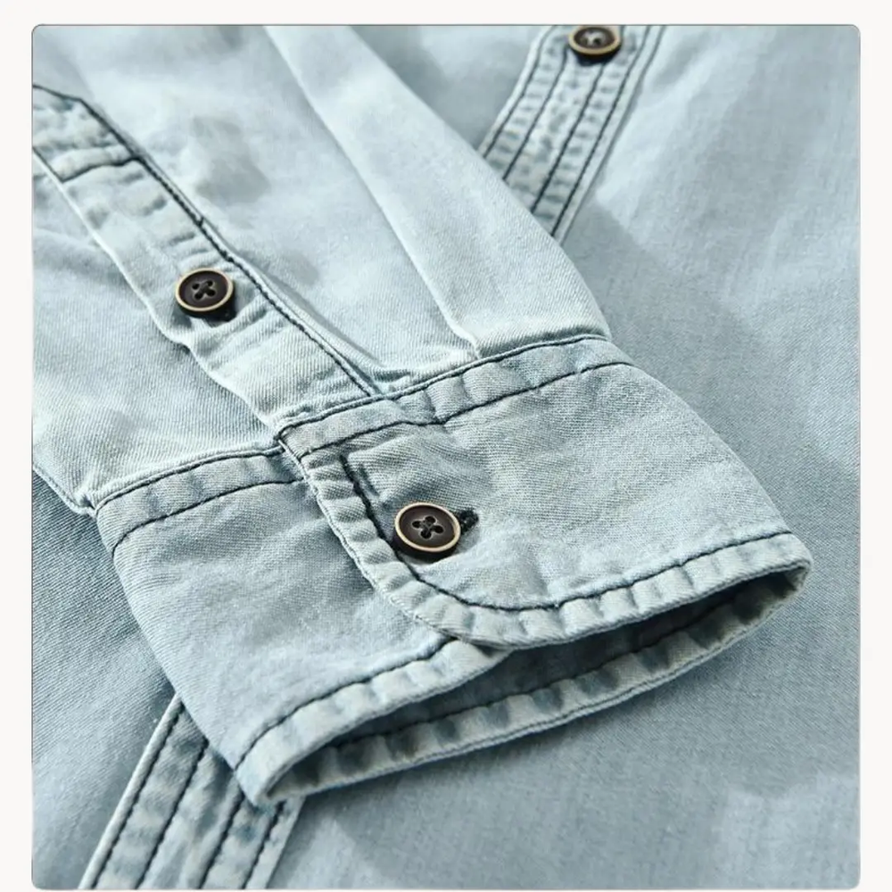Chambray Western Button-Down - Shirt CASA LARO