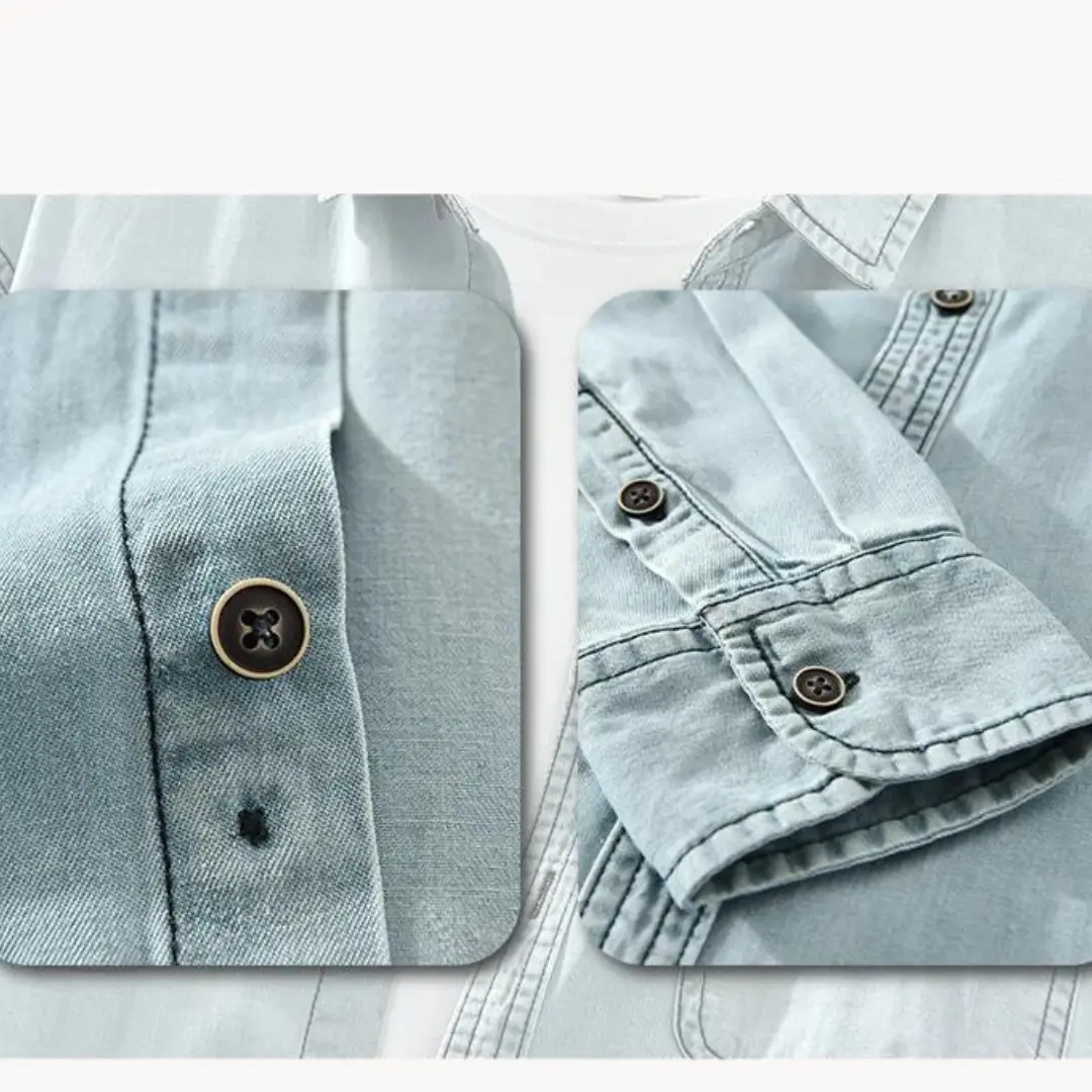 Chambray Western Button-Down - Shirt CASA LARO