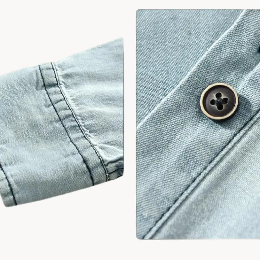 Chambray Western Button-Down - Shirt CASA LARO