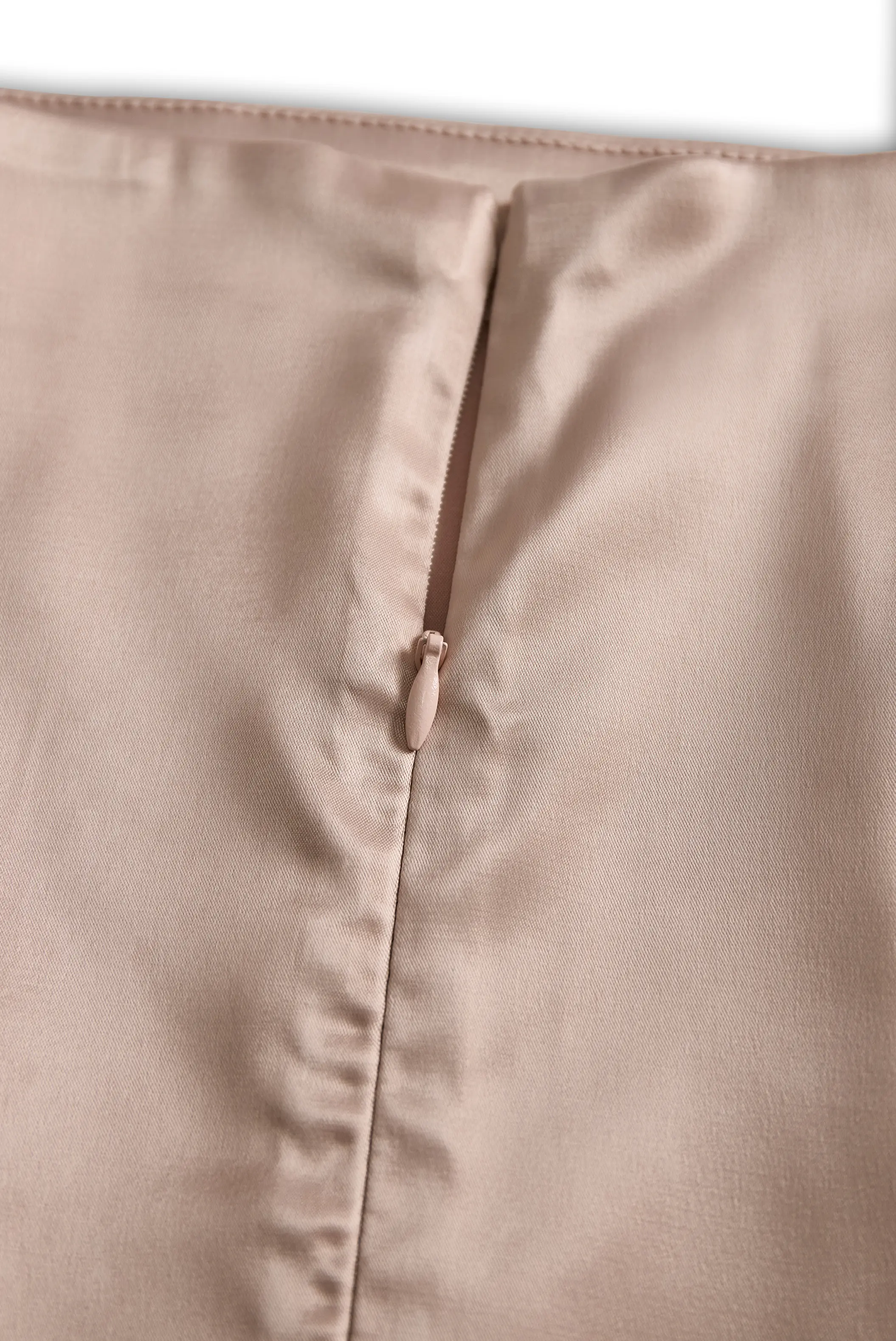 Champagne Satin Square Neck Long Sleeve - Mini Dress CASA LARO