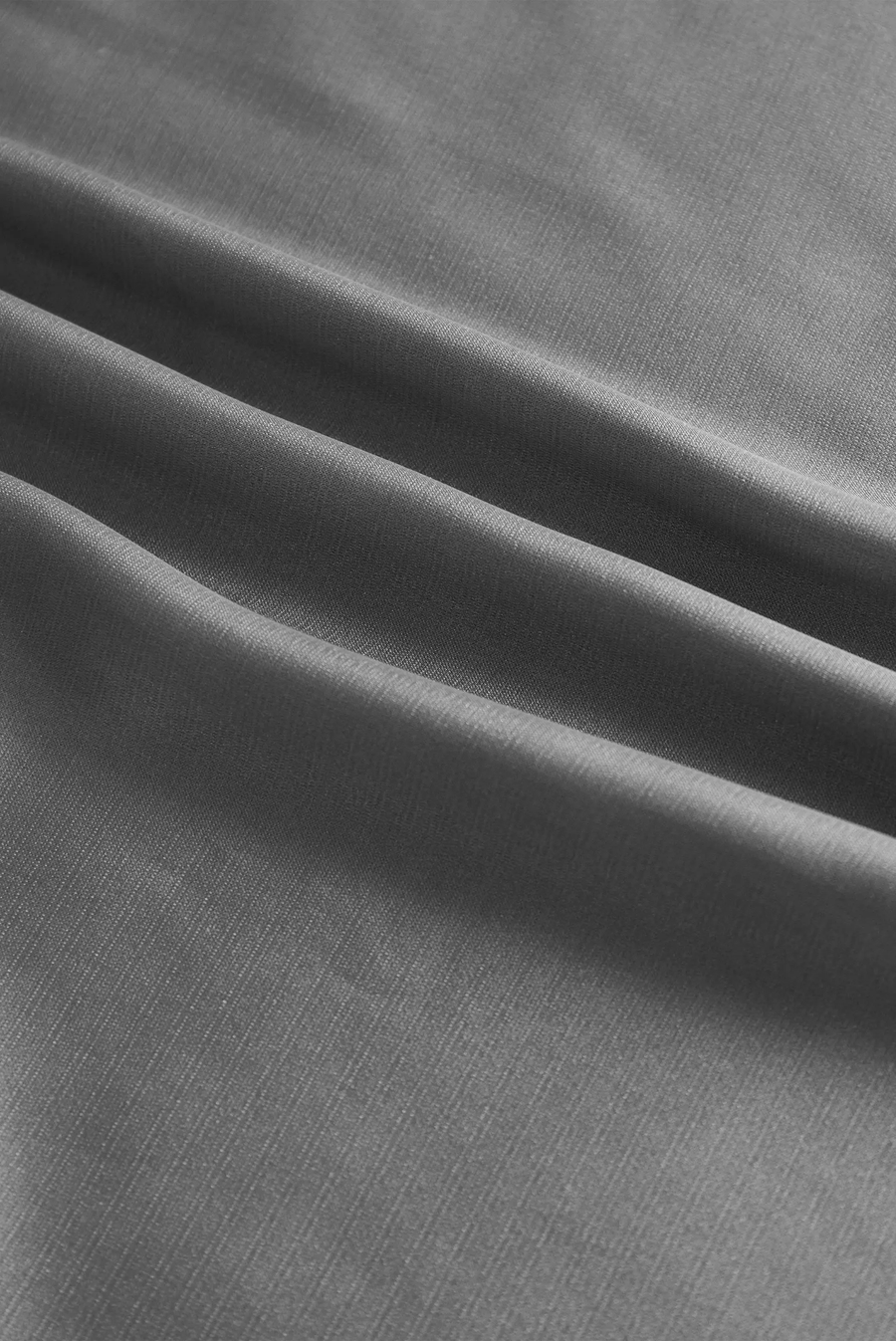 Charcoal Grey Satin Subtle Tailored Fit - Blouse CAAYWORLD