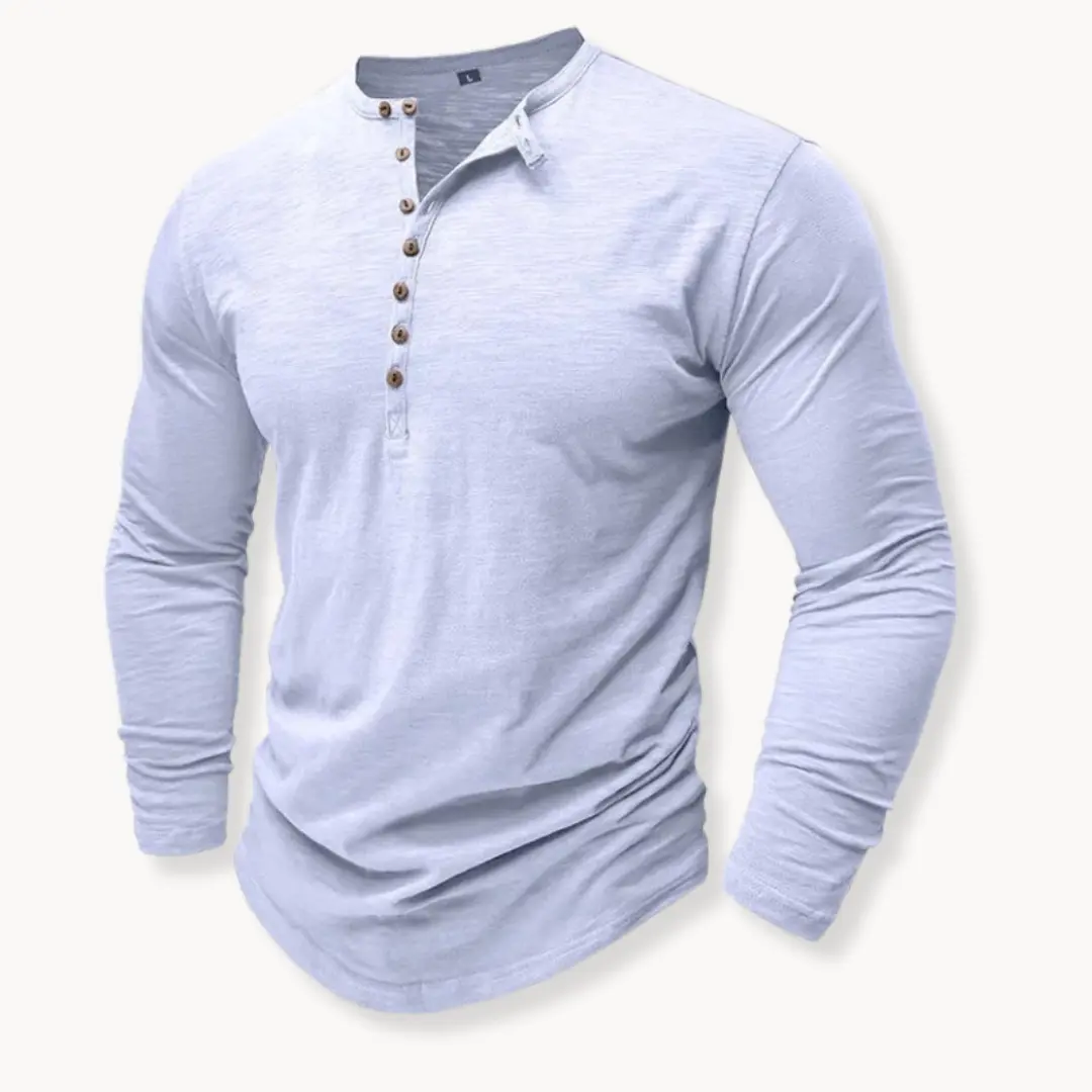 Classic Cotton Henley - T-Shirt CASA LARO