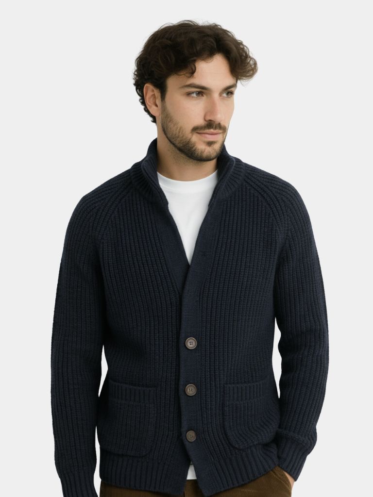 Classic Heritage Botton Knit Jacket - Casa  Laro CASA LARO
