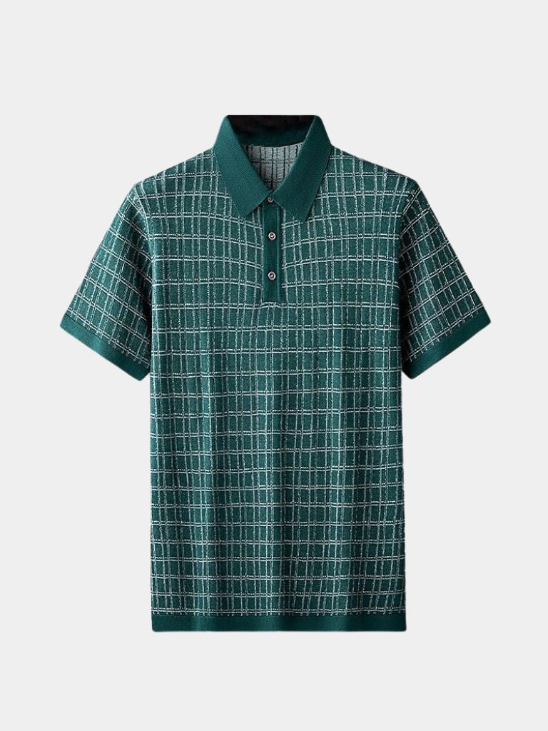 Classic Noir Knit Polo Shirt - Casa  Laro CASA LARO
