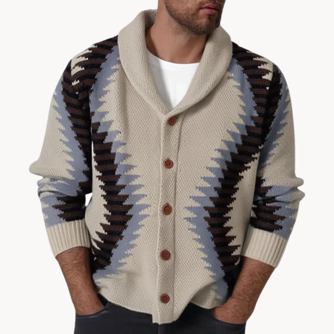 Classic Ribbed Knit - Cardigan CASA LARO MEN