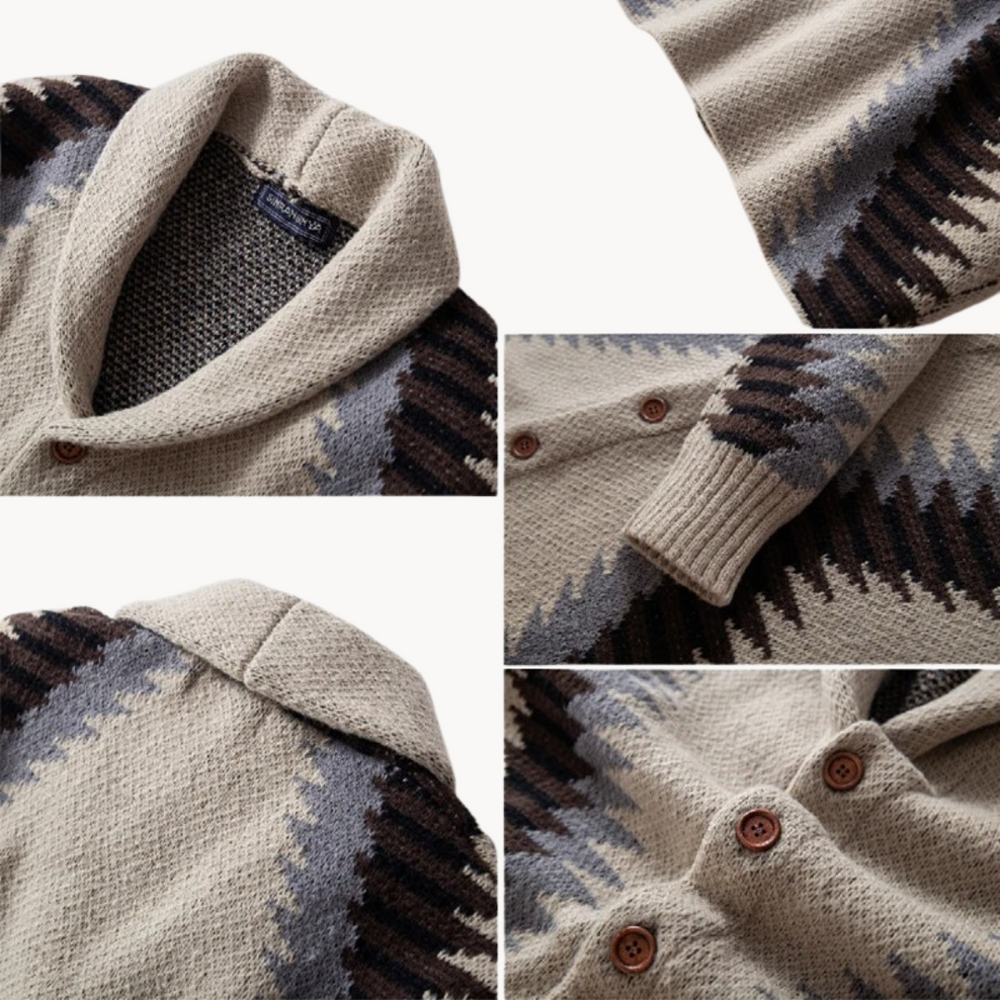 Classic Ribbed Knit - Cardigan CASA LARO MEN