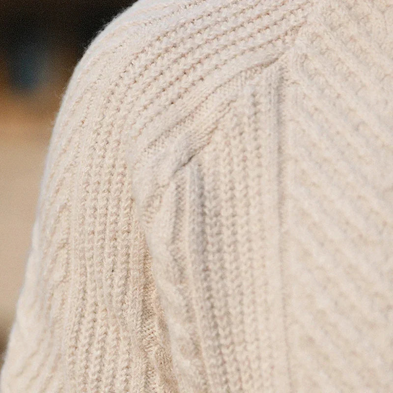Collared Ribbed Knit - Sweater CASA LARO MEN