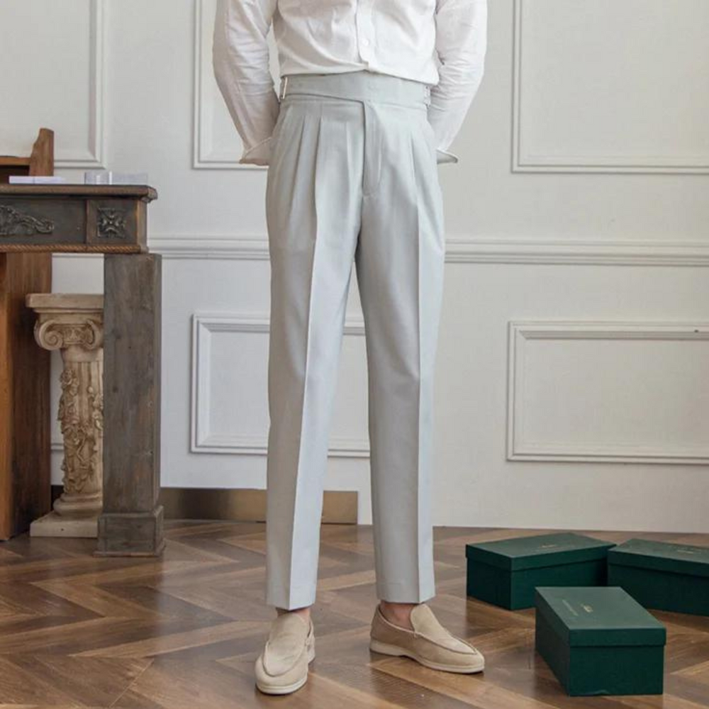 Costa Pleated Gurkha - Trouser CASA LARO MEN