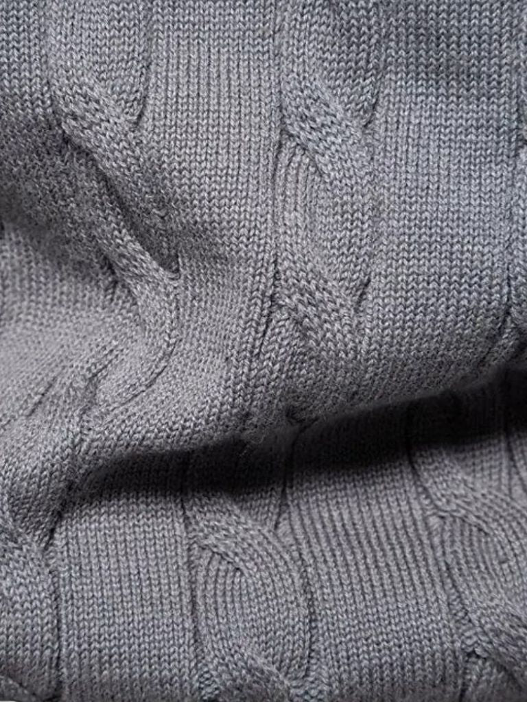 Cotton  Crew Neck Pullover Sweater - Casa  Laro CASA LARO
