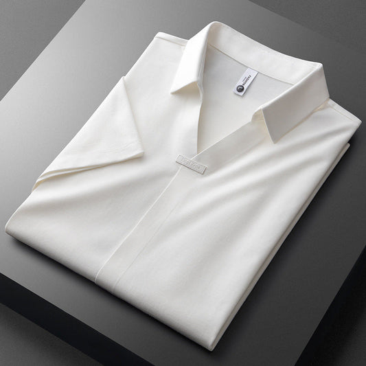 Cotton-Silk Blend Short Sleeve - Polo CASA LARO MEN