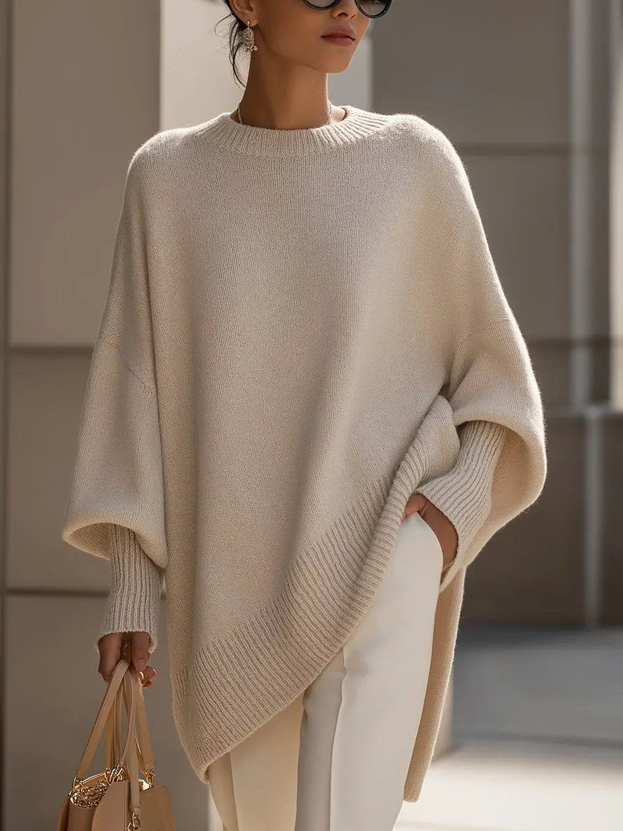 Cozy Chunky Knit Poncho - Oversized Sweater CASA LARO