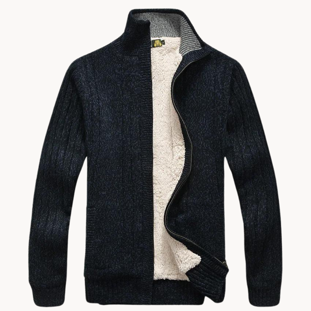 Cozy Knit Zip-Up - Cardigan CASA LARO MEN