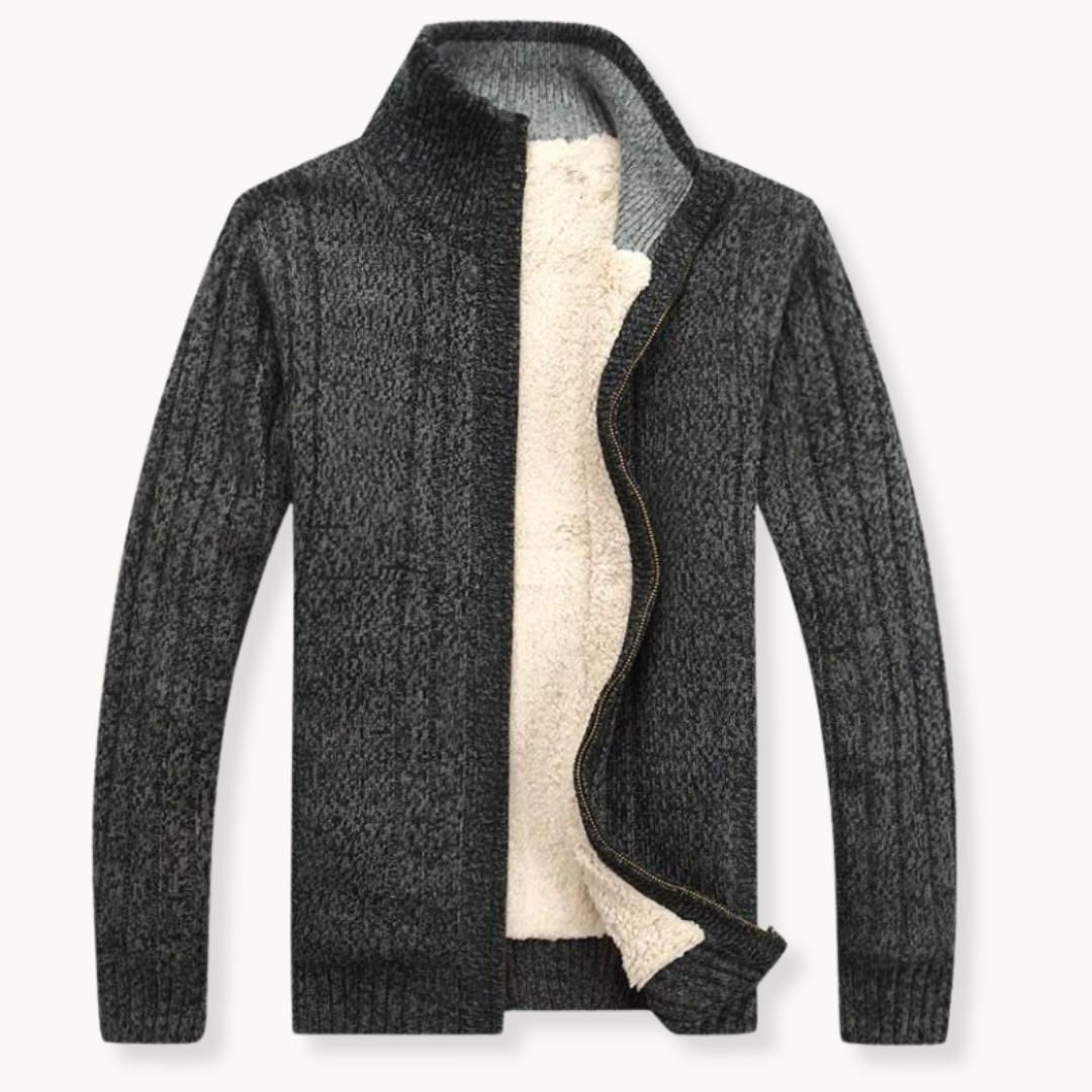 Cozy Knit Zip-Up - Cardigan CASA LARO MEN