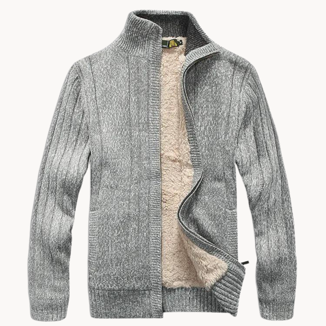 Cozy Knit Zip-Up - Cardigan CASA LARO MEN