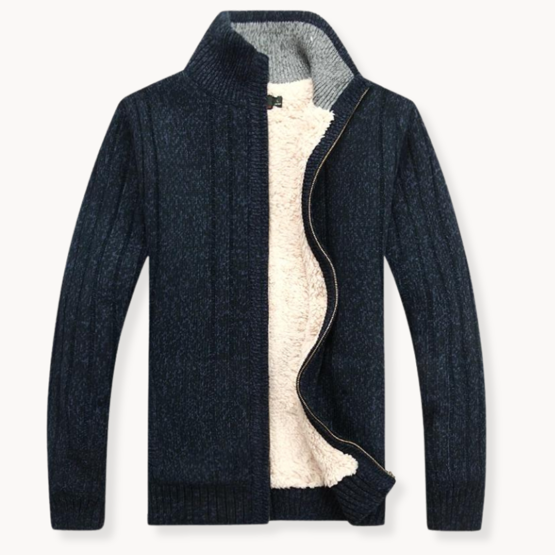 Cozy Knit Zip-Up - Cardigan CASA LARO MEN