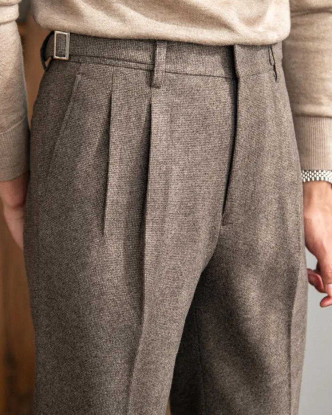 Crowned High-Waist Tailored - Trousers CASA LARO MEN