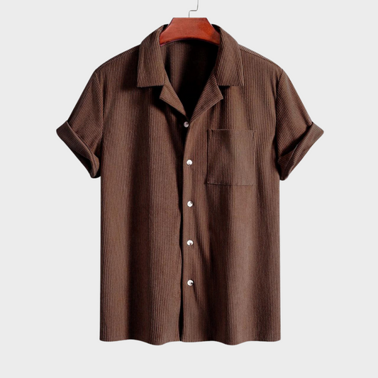 Cuban Collar Corduroy - Shirt CASA LARO MEN