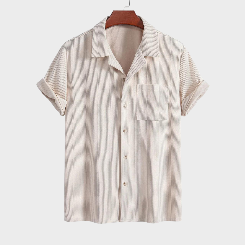 Cuban Collar Corduroy - Shirt CASA LARO MEN