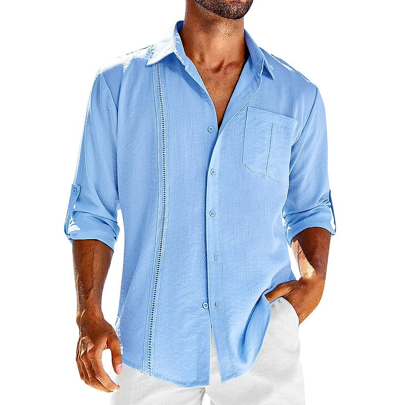 Cuban Collar Linen - Shirt CASA LARO