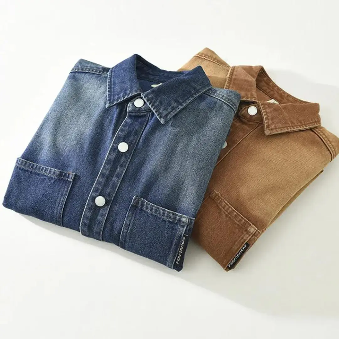 Dallas Blue Denim Button-Up - Shirt CASA LARO