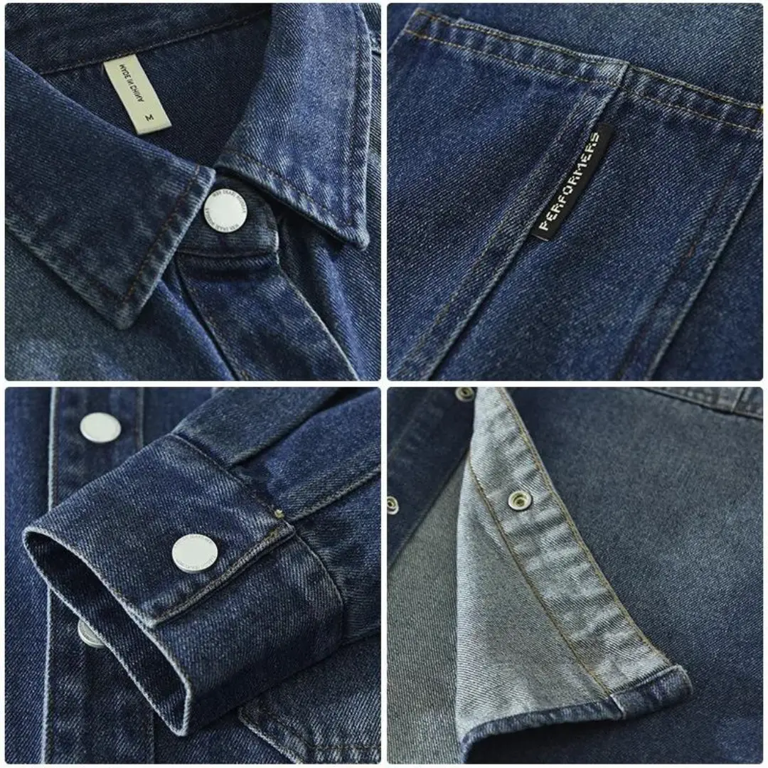 Dallas Blue Denim Button-Up - Shirt CASA LARO