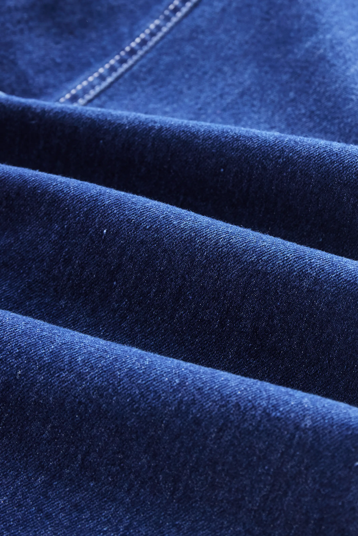 Dark Indigo Sleeveless Fitted Denim - Midi Dress CASA LARO