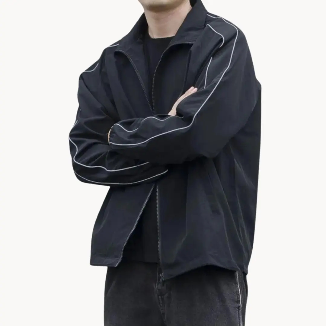 Dash-Stripe Zip-Up Athletic - Track Jacket CASA LARO