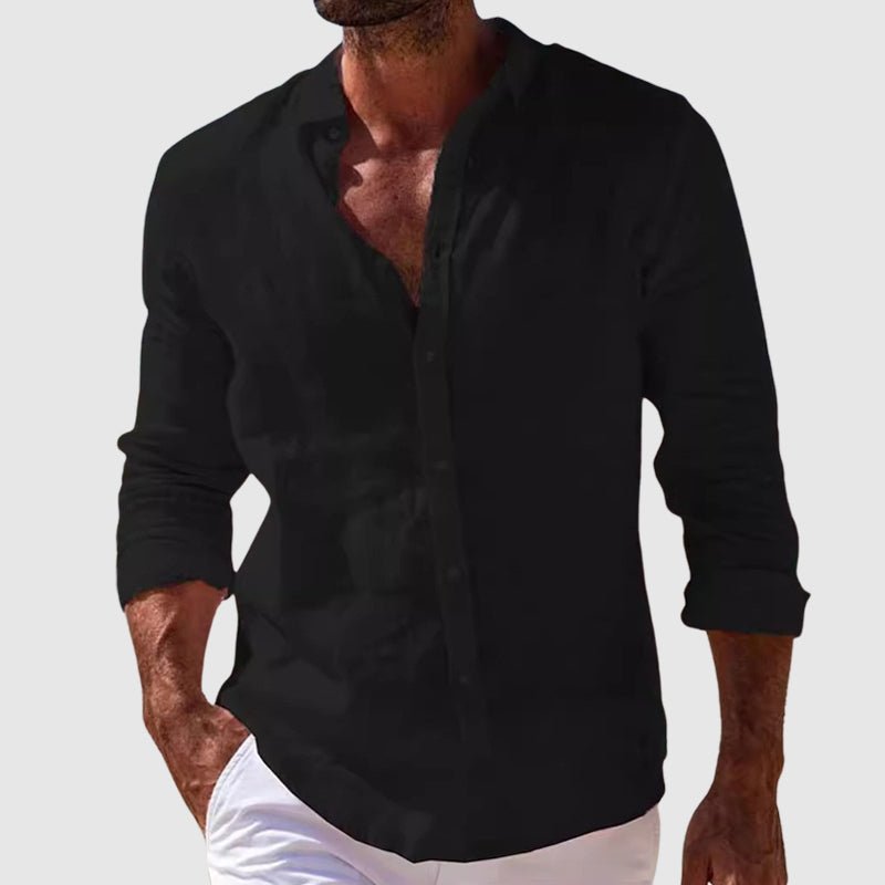 Mykonos Linen Button-Down - Shirt