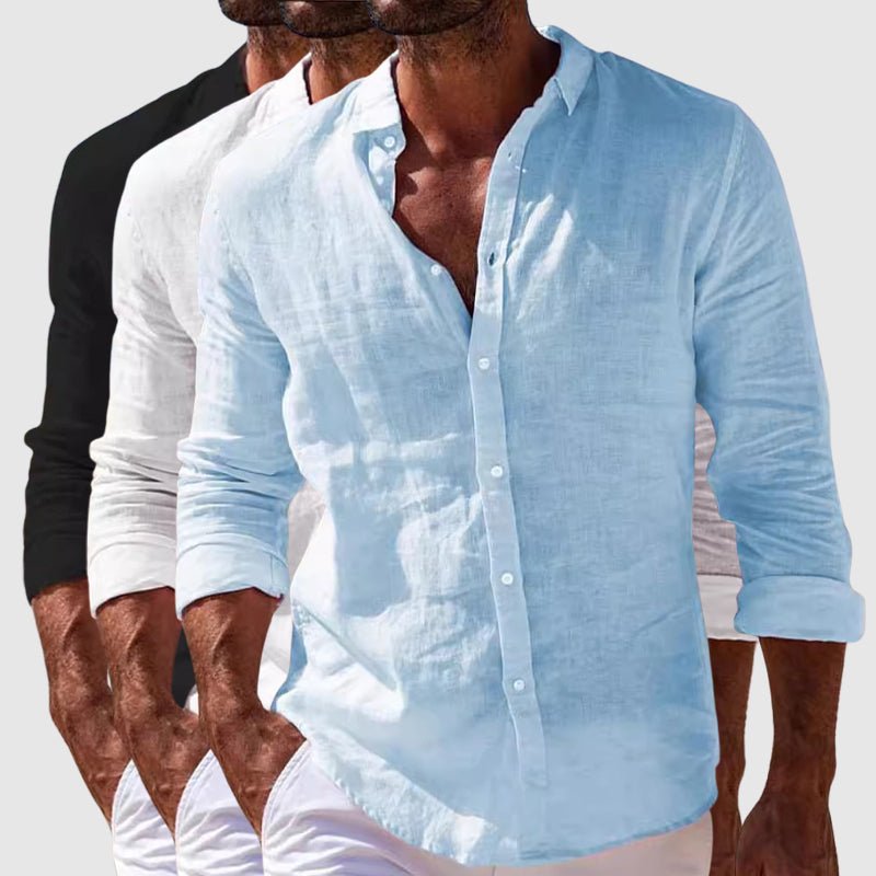 Mykonos Linen Button-Down - Shirt