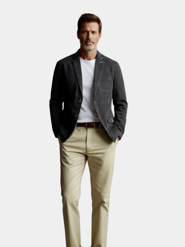 Denim Covenant Blazer Jacket – Casa  Laro CASA LARO
