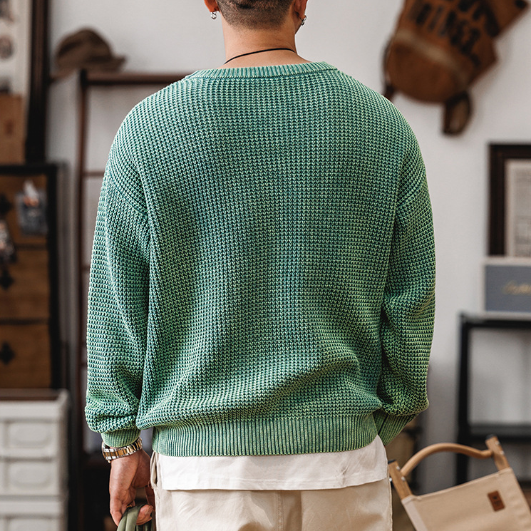Grid Knit Pullover - Sweater