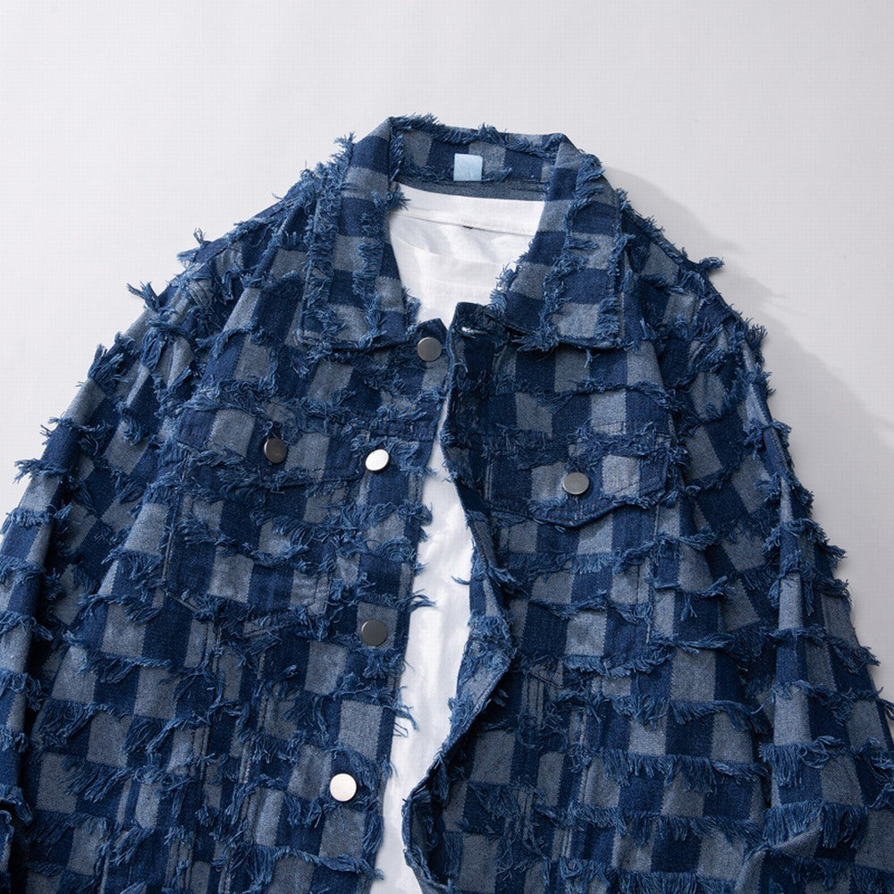 Distressed Blue Denim - Shirt CASA LARO MEN