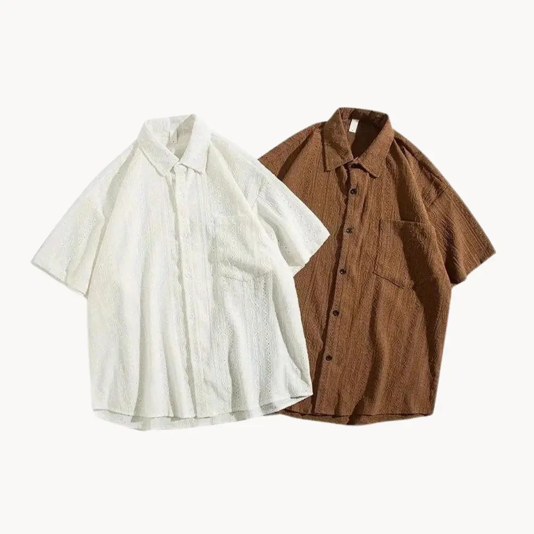 Driftwood Oversized Button-Front - Polo CASA LARO