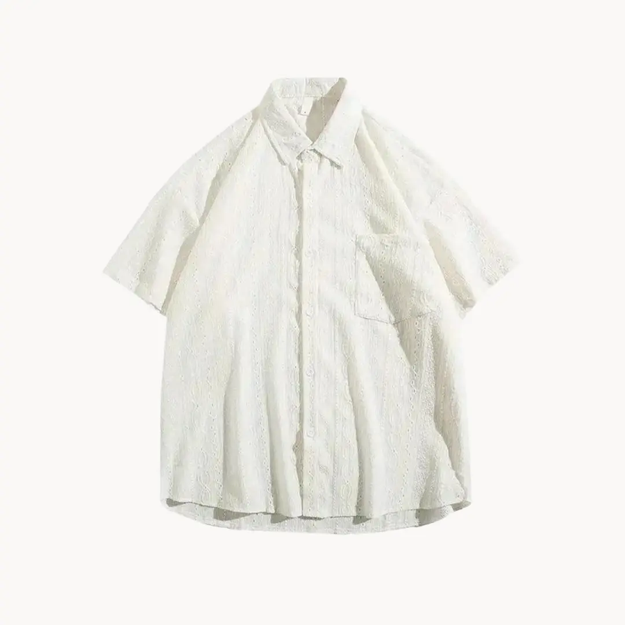 Driftwood Oversized Button-Front - Polo Shirt CAAYWORLD