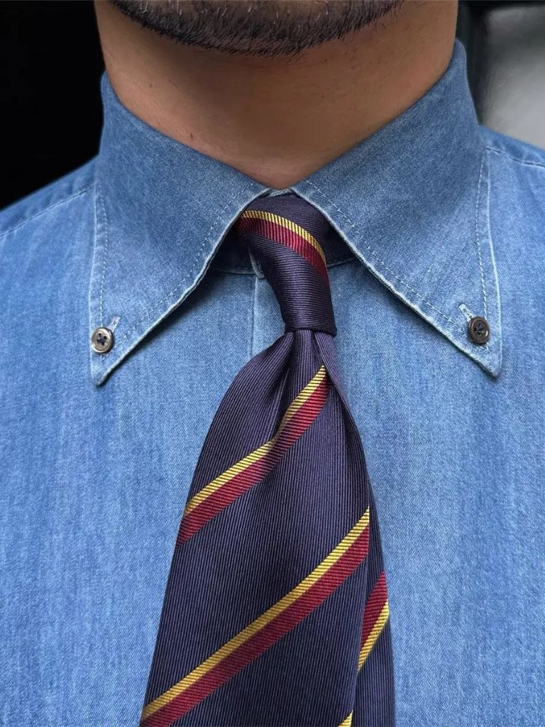 Elegant Denim Shirt - Casa  Laro CASA LARO