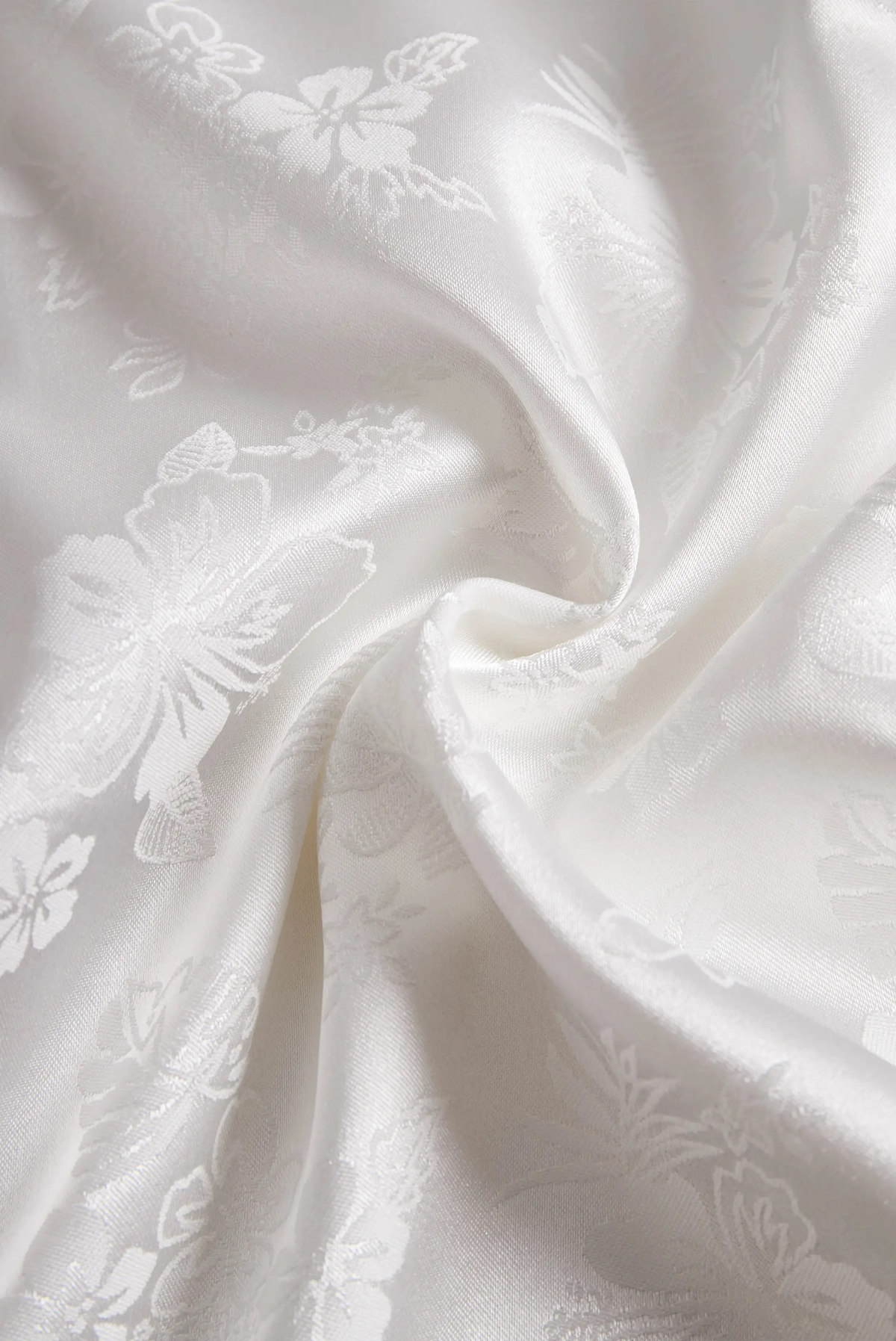 Elegant Ivory Satin Jacquard - Women's Shirt CASA LARO