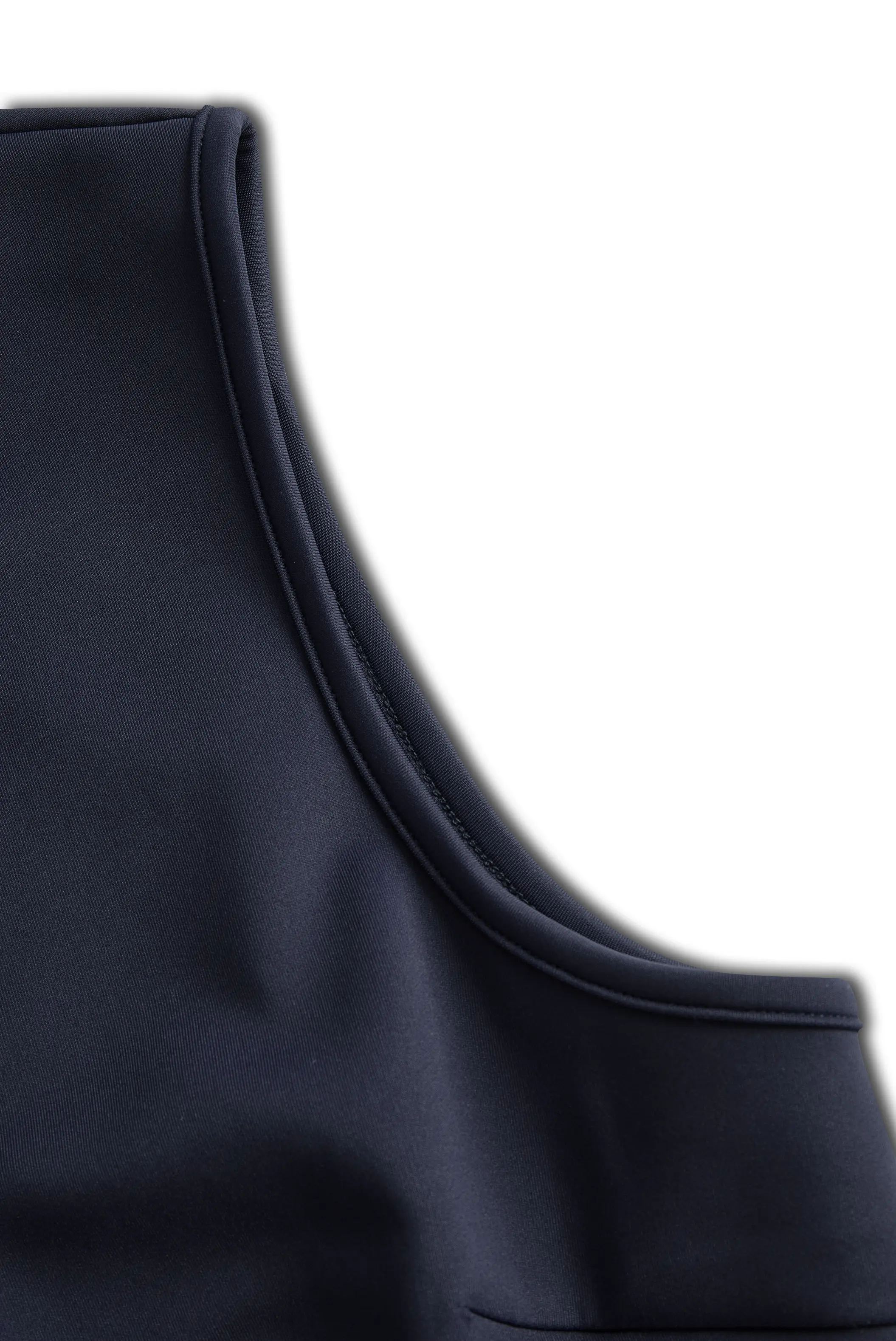 Elegant Navy Sleeveless Tailored Sheath - Midi Dress CASA LARO