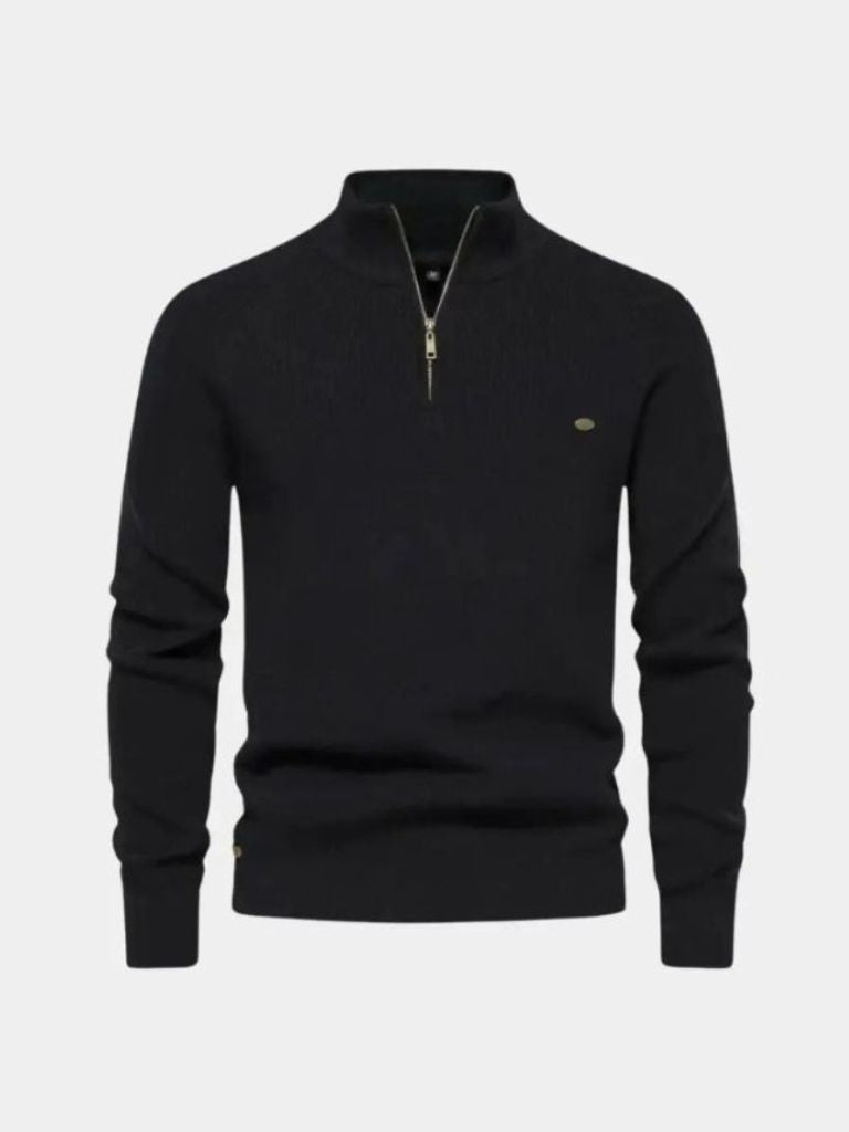 Elegant Quarter Zip Sweater - Casa  Laro CASA LARO