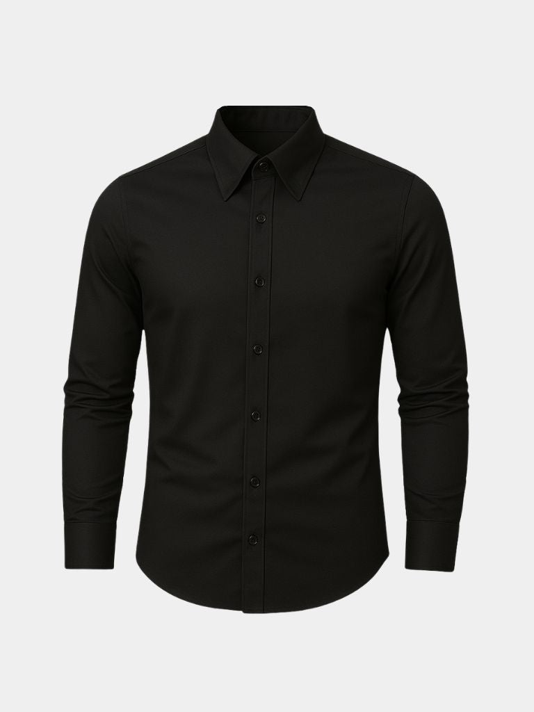 Elegant Spearpoint Collar Shirt - Casa  Laro CASA LARO