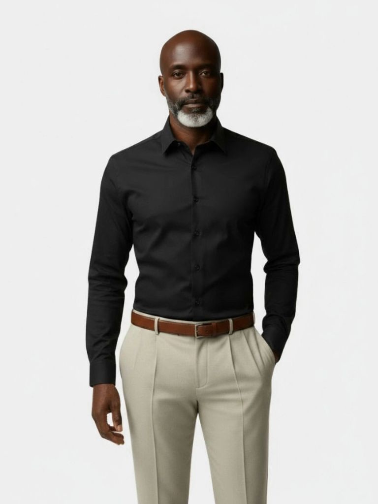 Elegant Spearpoint Collar Shirt - Casa  Laro CASA LARO