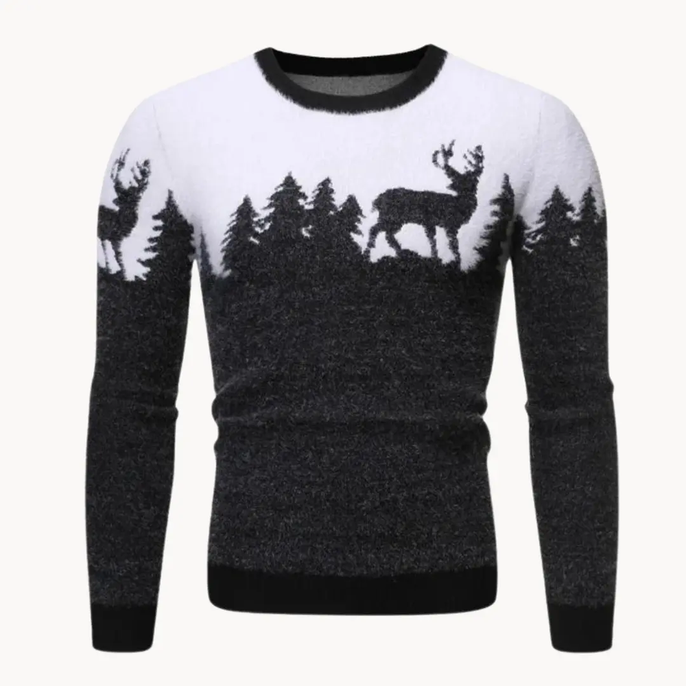 Elk Motif Knit - Sweater CASA LARO