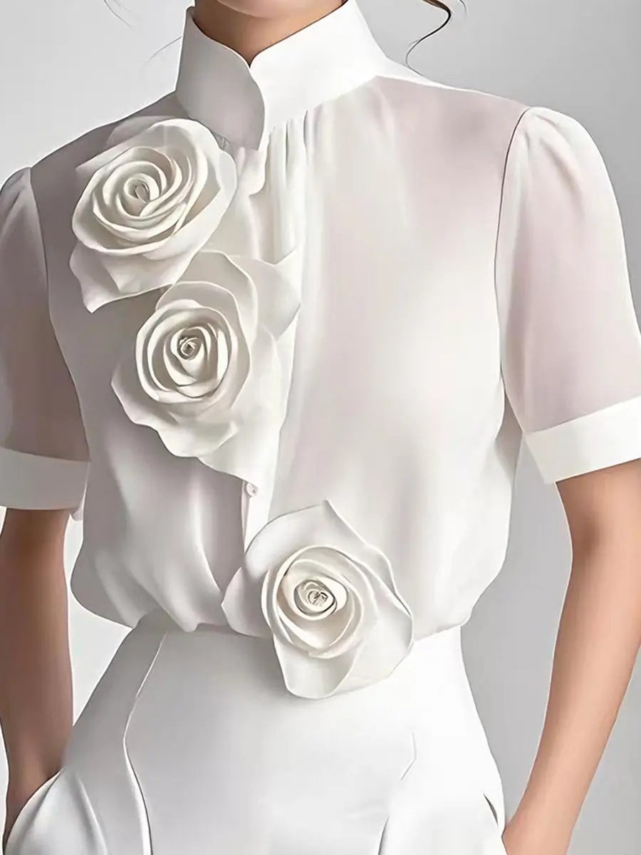 Embellished Floral Elegance - Blouse CASA LARO