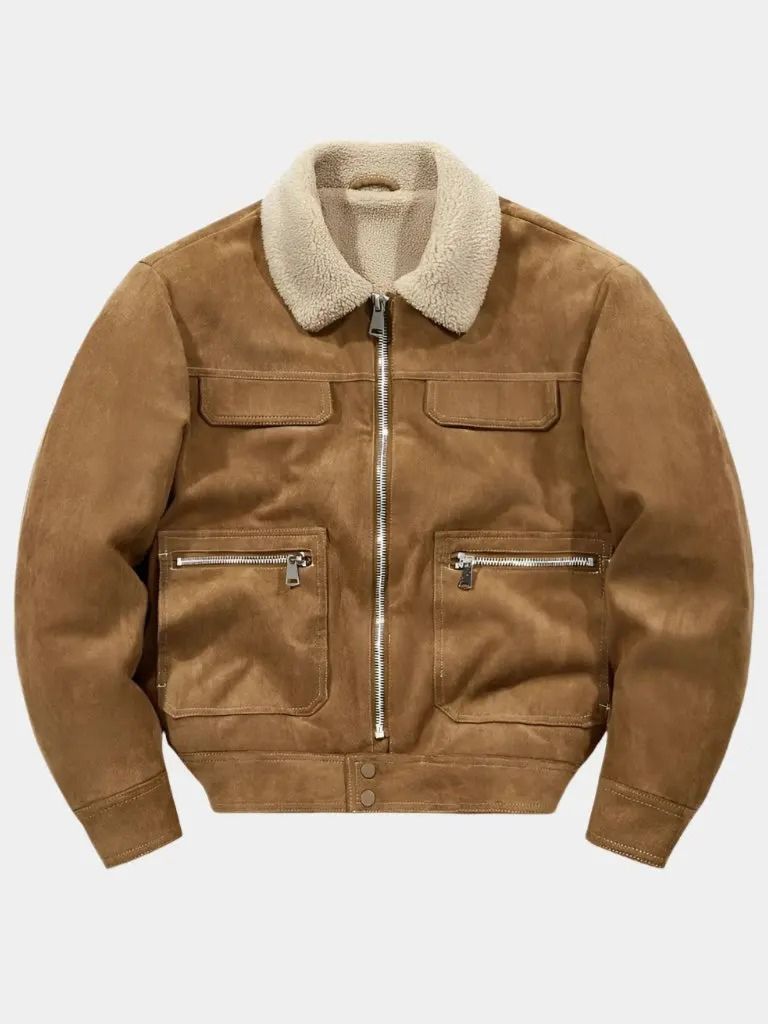 Essential Fleece Suede Jacket - Casa  Laro CASA LARO