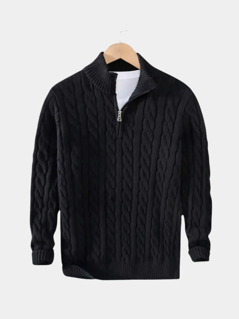Essential Half Zip Curve Sweater - Casa  Laro CASA LARO